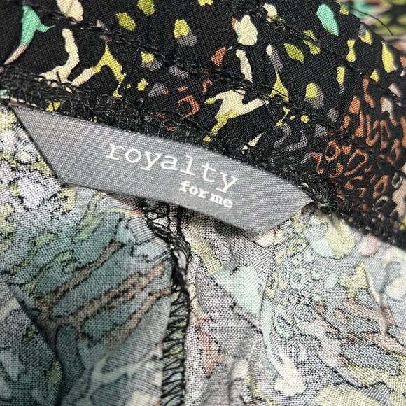 Royalty for Me XL Pull On Shorts Pockets Rayon Multi Animal Print Green Brown - Picture 9 of 9